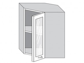 1.60.3у Шкаф настенный (h=720) угловой на 600мм со стекл. дверцей в Аше - asha.magazin-mebel74.ru | фото