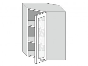 19.60.3у Шкаф настенный (h=913) угловой на 600мм со стекл. дверцей в Аше - asha.magazin-mebel74.ru | фото