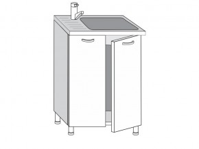 2.60.2мн Шкаф-стол на 600мм под накладную мойку с 2-мя дверцами в Аше - asha.magazin-mebel74.ru | фото