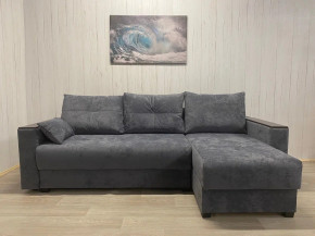 Диван Комфорт-3 ПБ+МДФ Тик-Так велюр Sensey steel grey в Аше - asha.magazin-mebel74.ru | фото