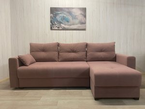 Диван угловой Комфорт-3 НПБ, велюр Luma 16 в Аше - asha.magazin-mebel74.ru | фото