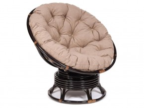 Кресло-качалка Papasan w 23/01 B с подушкой Antique brown, экошерсть Коричневый в Аше - asha.magazin-mebel74.ru | фото