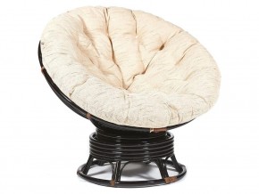 Кресло-качалка Papasan w 23/01 B с подушкой Antique brown, ткань Старт в Аше - asha.magazin-mebel74.ru | фото