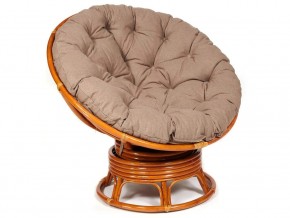 Кресло-качалка Papasan w 23/01 B с подушкой Cognac, экошерсть Коричневый в Аше - asha.magazin-mebel74.ru | фото