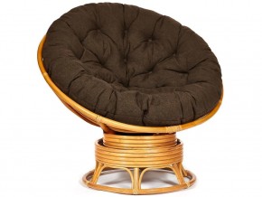 Кресло-качалка Papasan w 23/01 B с подушкой Honey, ткань Коричневый в Аше - asha.magazin-mebel74.ru | фото