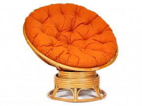 Кресло-качалка Papasan w 23/01 B с подушкой Honey, ткань Оранжевый в Аше - asha.magazin-mebel74.ru | фото