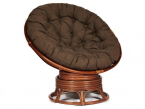 Кресло-качалка Papasan w 23/01 B с подушкой Pecan, ткань Коричневый в Аше - asha.magazin-mebel74.ru | фото