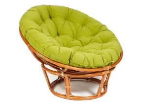 Кресло Papasan 23/01 W с подушкой Cognac, флок Олива в Аше - asha.magazin-mebel74.ru | фото