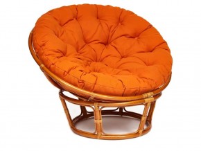 Кресло Papasan 23/01 W с подушкой Cognac, ткань Оранжевый в Аше - asha.magazin-mebel74.ru | фото