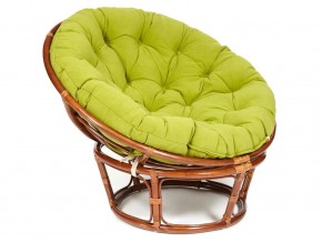 Кресло Papasan 23/01 W с подушкой Pecan, флок Олива в Аше - asha.magazin-mebel74.ru | фото