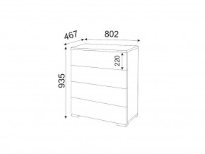 М05 (ручка брусок) Комод (4 ящика) в Аше - asha.magazin-mebel74.ru | фото