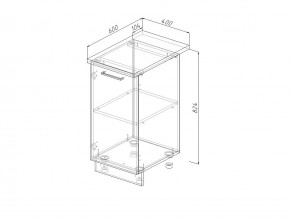 Н 40 Модуль нижний Без Столешницы МН 40 в Аше - asha.magazin-mebel74.ru | фото