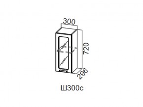 Ш300с/720 Шкаф навесной 300/720 (со стеклом) в Аше - asha.magazin-mebel74.ru | фото