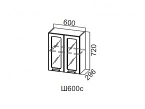 Ш600с/720 Шкаф навесной 600/720 (со стеклом) в Аше - asha.magazin-mebel74.ru | фото