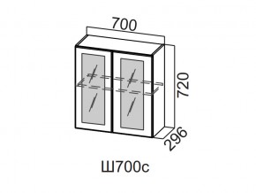 Ш700с/720 Шкаф навесной 700/720 (со стеклом) в Аше - asha.magazin-mebel74.ru | фото