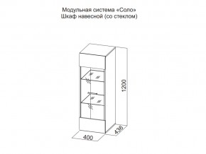 Шкаф навесной (со стеклом) в Аше - asha.magazin-mebel74.ru | фото